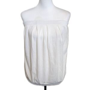 SHEIN strapless waffle knit white top NWT, size M